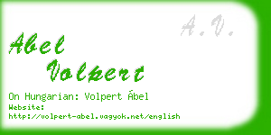 abel volpert business card